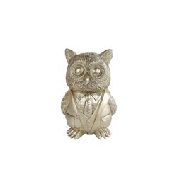 van Manen Sculptuur uil met bril 10x12x18cm
