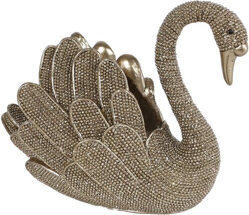 van Manen Sculptuur zwaan 16x8x13cm goud