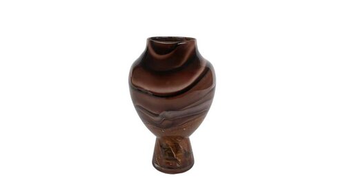 van Manen Vaas glas 17x17x26cm mbr/bruin