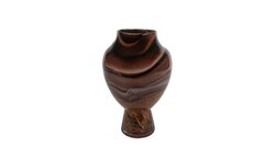van Manen Vaas glas 17x17x26cm mbr/bruin