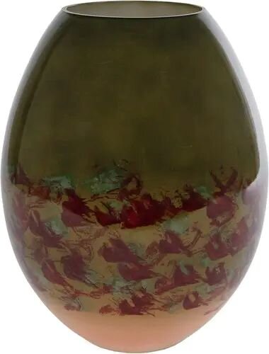 van Manen Vaas kitty d20h25cm groen/rood