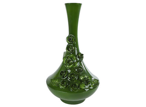 van manen Vaas metaal 19x19x34cm groen