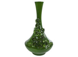 van manen Vaas metaal 19x19x34cm groen