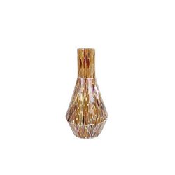 van Manen Vaas mozaiek glas 18x18x31cm bruin