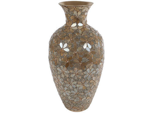 van Manen Vaas mozaiek glas 22x22x42cm goud