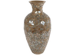 van Manen Vaas mozaiek glas 22x22x42cm goud