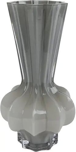 van Manen Vaas solid glas 14x14x27cm grijs