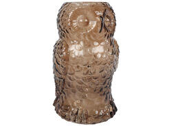 van Manen Vaas uil glas 16x16x20cm lichtbruin