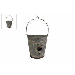 Van Manen Vogelhuisje bucket zink 26x16x25cm