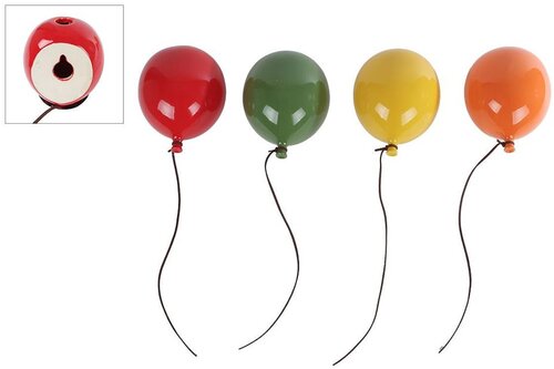 van Manen Wandversiering ballon 16x12x10 4 assorti
