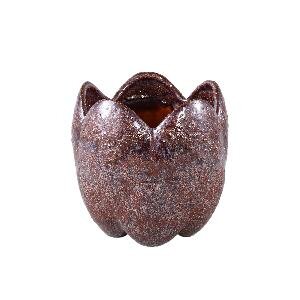 PTMD Varun Purple ceramic pot tulip shaped M
