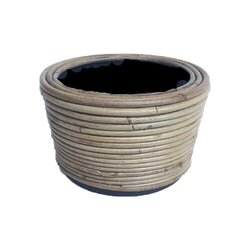 VDL Drypot rotan streep d19h12cm grijs