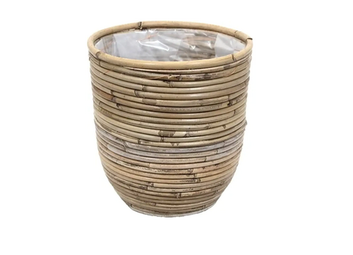 VDL Pot rond ballon streep d24h24cm grijs