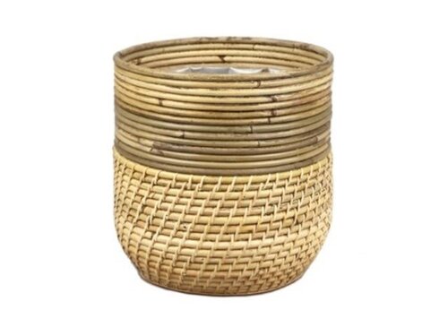 VDL Pot streep lombok d21h20cm naturel