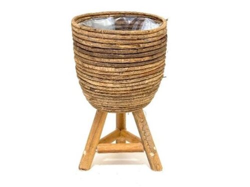 VDL Pot twijg op poten d20h33cm bruin