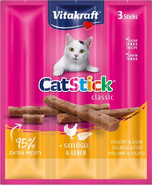 Vitakraft Cat-stick mini gevogelte&lever
