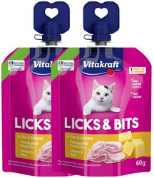 Vitakraft Licks & bits kaas & ham 60g