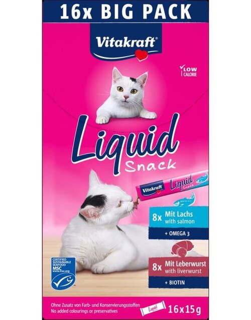 Vitakraft Liquid snack mp leverworst+zalm msc