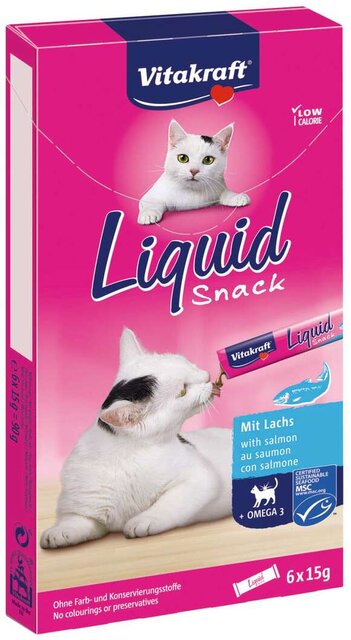 Vitakraft Liquid snack zalm&omega 6st