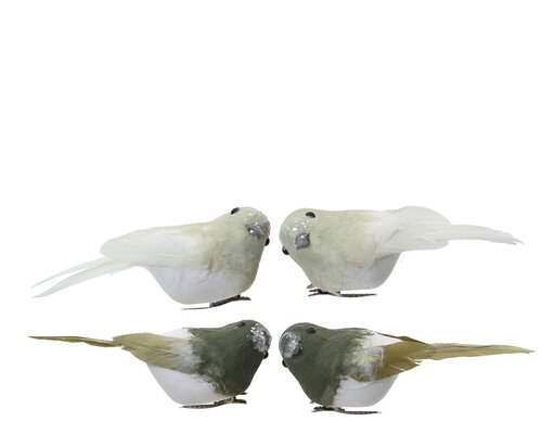 Decoris Vogel foam spangle op clip 2col ass