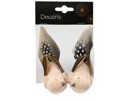 Vogel veer l4b12h4.5cm creme a2 2st - afbeelding 2