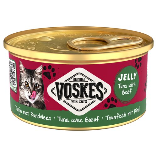 Voskes Kattenvoer gelei tonijn&rndvls 85gr