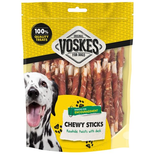 Voskes Rawhide eend twist 400g