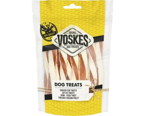 Voskes Twists kip&vis 100g