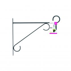 elho wandhaak elegant 30cm antraciet - afbeelding 1