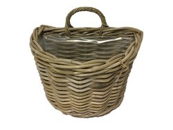 Van der Leeden Wandhanger rotan H25cm antiek grijs