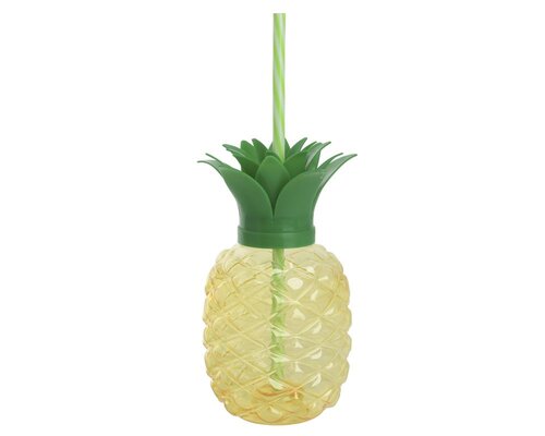 Waterfles plc l8.50b8.50h16cm geel