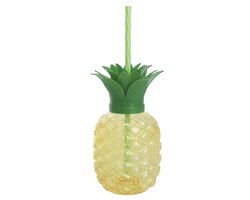 Waterfles plc l8.50b8.50h16cm geel