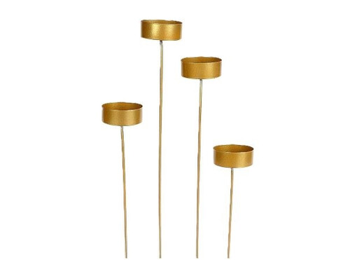 Waxinesteker goud 4st