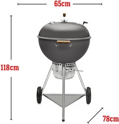 Weber Kettle houtskool-bbq 70e Jubileum Editie Hollywood Grey - afbeelding 5