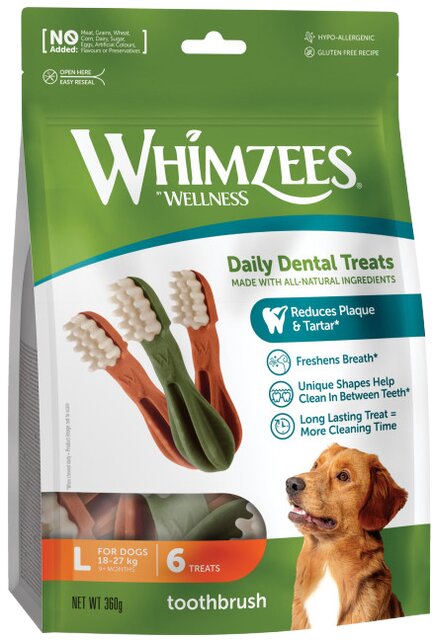 WHIMZEES TOOTHBRUSH LARGE ASS. VALUEBAG A 6 ST.