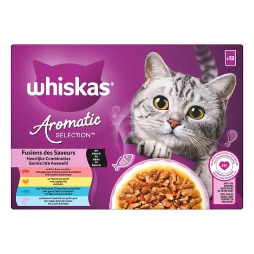 Whiskas Aromatic Selection Fusion in Saus - 12x85gr