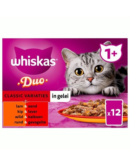 Whiskas Pouch adult gelei classc selectie 12x85g