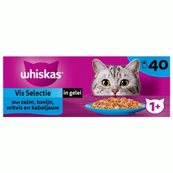 Whiskas Pouch adult gelei vis selectie 40x85g