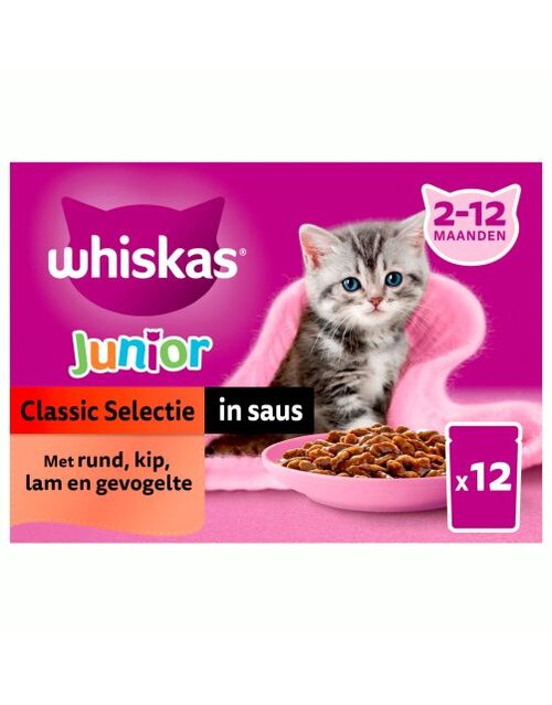 Whiskas Pouch junior saus classic selectie