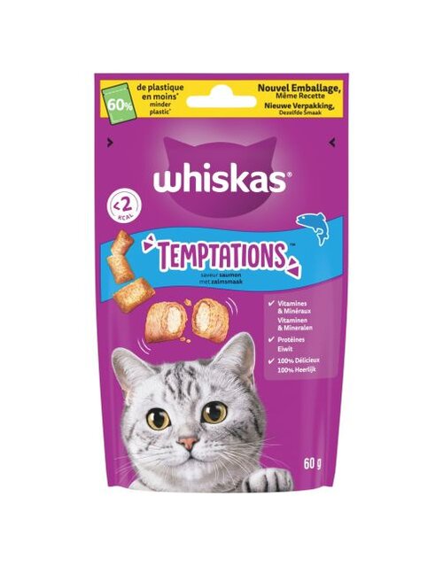 Whiskas Temptations zalm 60g