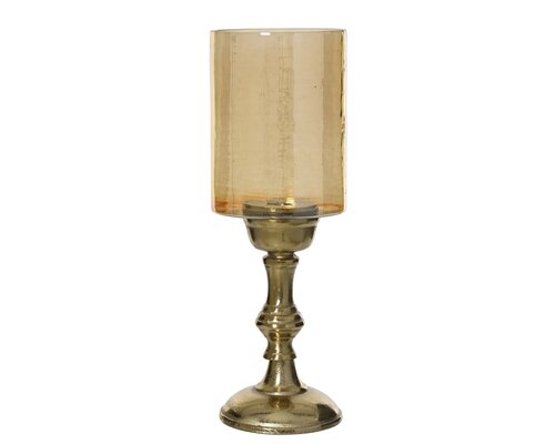 Decoris Windlicht aluminium amber & gold