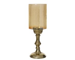 Decoris Windlicht aluminium amber & gold