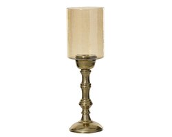 Decoris Windlicht aluminium amber & gold