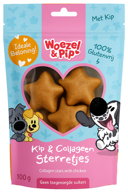 Woezel & Pip COLLAGEEN STERRETJES 100 GRAM