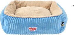 Woezel & Pip DIVAN CORDUROY VIERKANT BLAUW 60CM