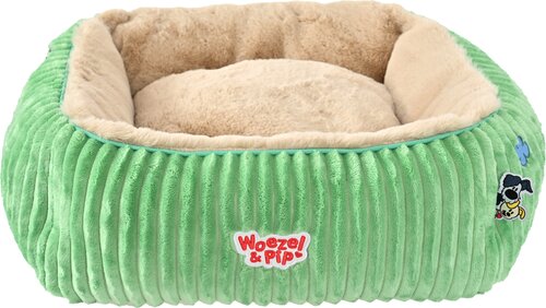 Woezel & Pip DIVAN CORDUROY VIERKANT GROEN 50CM