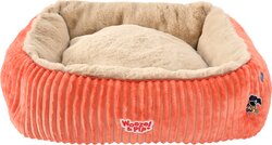 Woezel & Pip DIVAN CORDUROY VIERKANT ROZE 60CM