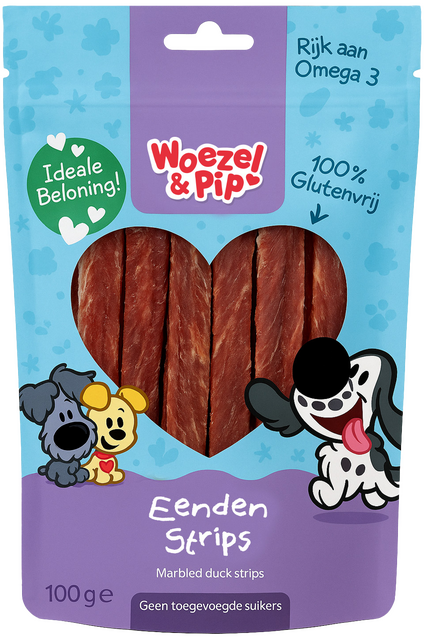 Woezel & Pip EENDEN STRIPS 100 GRAM