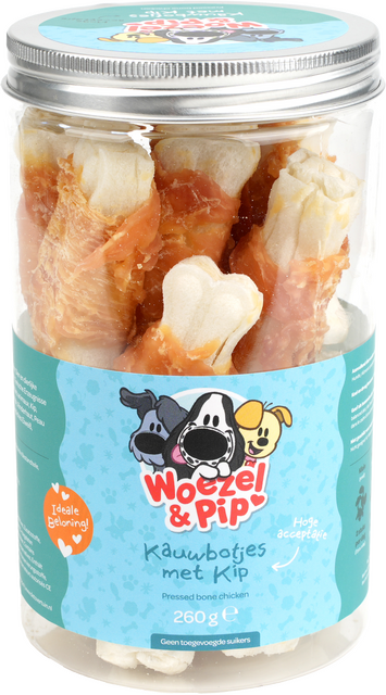 Woezel & Pip GEPERSTE BOTJES+KIP 6CM IN POT 260 GRAM