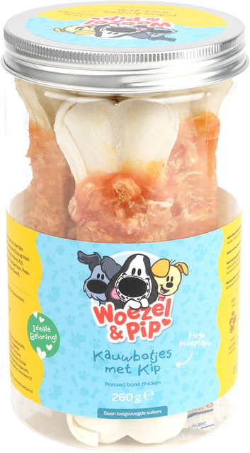 Woezel & Pip GEPERSTE BOTTEN+KIP 13CM IN POT 260 GRAM